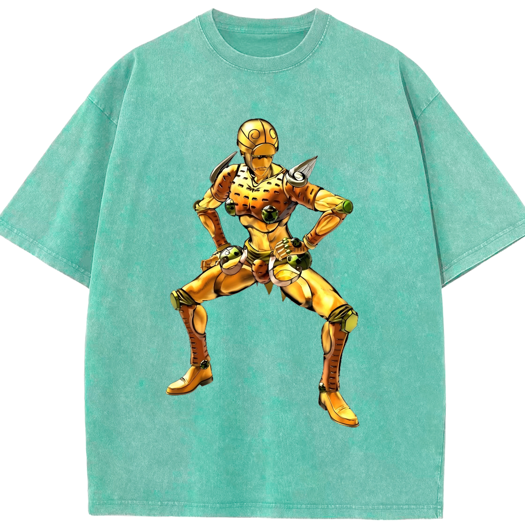 （画像用） ジョジョの奇妙な冒険 ジョルノ?ジョバァーナ JoJo's Bizarre Adventure Giorno Giovanna 綿100% ヴィンテージ風 半袖Tシャツ（フロントプリント）